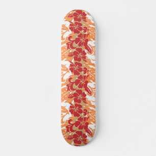 Waikoloa Hawaiian Hibiscus Floral Etched Skateboard