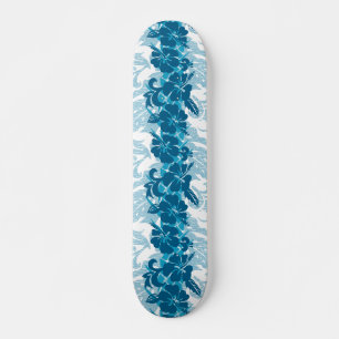 Waikoloa Hawaiian Hibiscus Floral Etched Skateboard