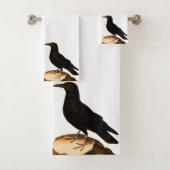 Wail Natuur Black Bird Raven Bad Handdoek (Insitu)
