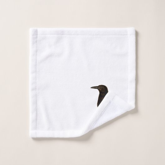 Wail Natuur Black Bird Raven Bad Handdoek (Wasdoekje)
