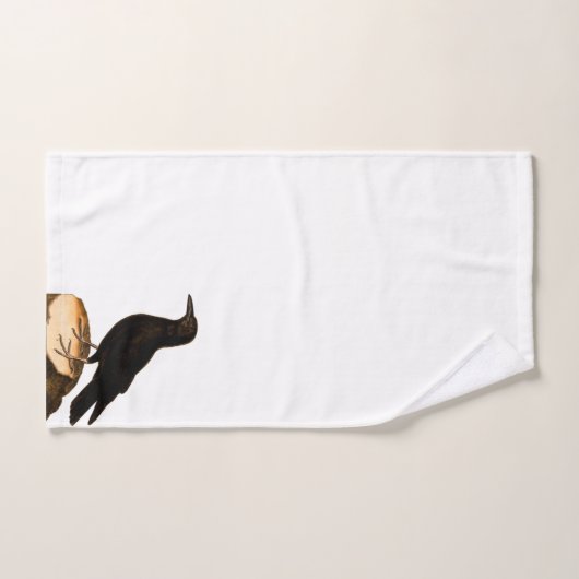 Wail Natuur Black Bird Raven Bad Handdoek (Handdoek)