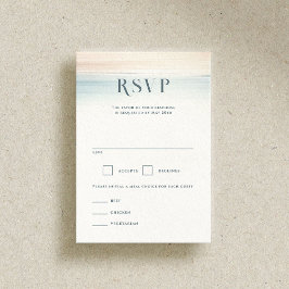 Wailea Beach bruiloft RSVP Kaartje