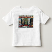 Wailea Beach, Hawaii - grote letterscènes Kinder Shirts (Voorkant)