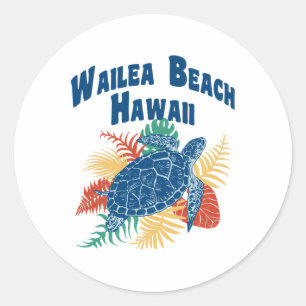 Wailea Beach Maui Hawaii Hawaiian Islands Reizen Ronde Sticker