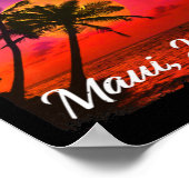 Wailea Beach Maui Hawaii Hawaiian Poster (Hoek)