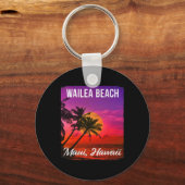 Wailea Beach Maui Hawaii Hawaiian Sleutelhanger (Voorkant)