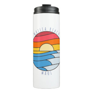 Wailea Beach Maui Oude strand zonsondergang Thermosbeker