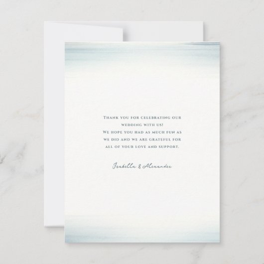 Wailea bruiloft gepersonaliseerde bericht bedankkaart (Achterkant)
