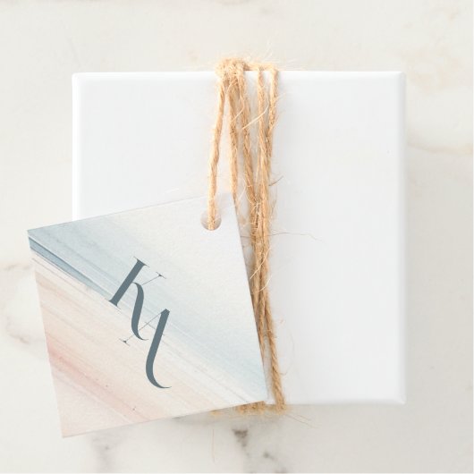 Wailea Bruiloft Monogram Bedankjes Labels (In situ)