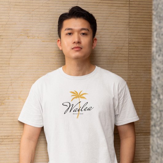 Wailea-strand, minimale  stijlkleding t-shirt