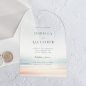 Wailea Waterverf minimalistische elegante strand b Acryl Uitnodigingen