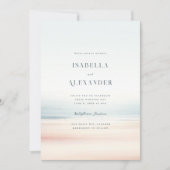 Wailea Waterverf minimalistische elegante strand b Kaart (Voorkant)