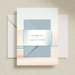 Wailea Waterverf minimalistische elegante strand b Uitnodigingen Wikkel