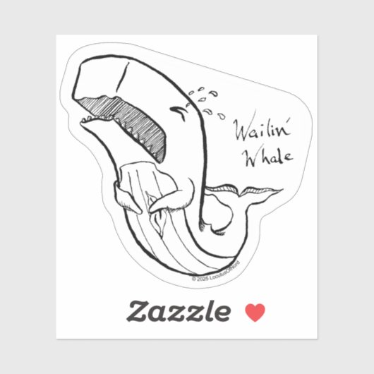 Wailin' Whale Sticker (Vel)