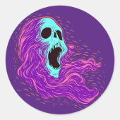 Wailing Banshee Ronde Sticker (Voorkant)