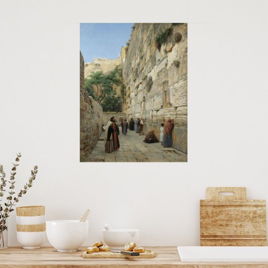 Wailing Wall door Gustav Bauernfeind Canvas Print  (Keuken)