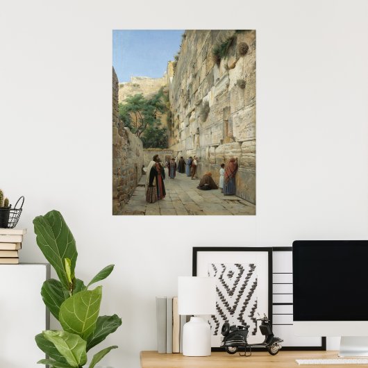Wailing Wall door Gustav Bauernfeind Canvas Print  (Thuiskantoor)