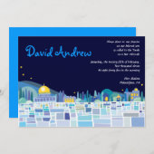 Wailing Wall Israel Bar Bat Mitzvah Uitnodiging (Voorkant / Achterkant)