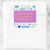 Wailing Wall Israel Bar Bat Mitzvah voorgedrukt Vierkante Sticker (Tas)