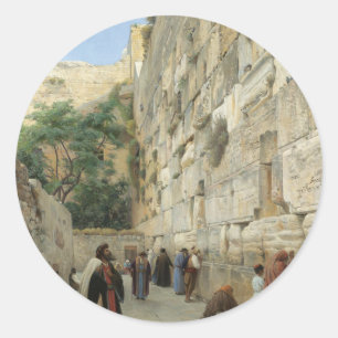 Wailing Wall van Gustav Bauernfeind Ronde Sticker