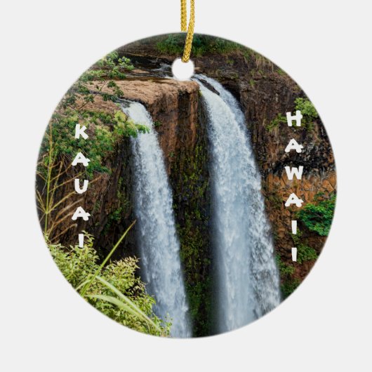 Wailua en Waimea Keramisch Ornament (Voorkant)