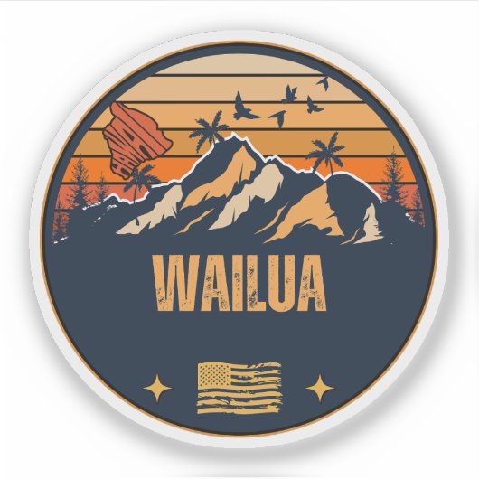 Wailua, Hawaï Sticker (Voorkant)