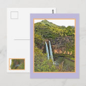 Wailua Waterfall in het Briefkaart Kauai (Voorkant / Achterkant)
