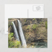 Wailua-watervallen Kauai, Hawaï Briefkaart (Voorkant / Achterkant)