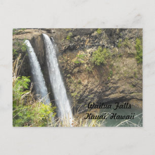 Wailua-watervallen Kauai, Hawaï Briefkaart