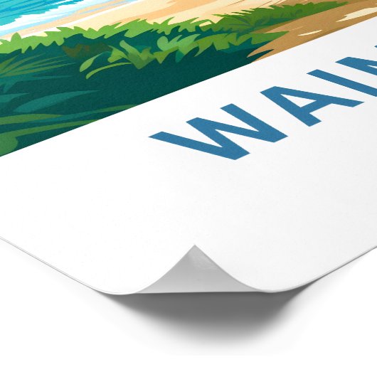 Waimanalo Hawaii Reisprint Poster (Hoek)