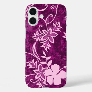 Waimanalo Hawaiian Hibiscus Batik Pink iPhone 16 Plus Hoesje