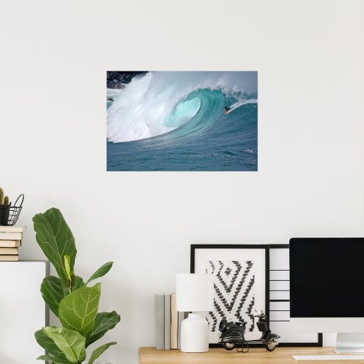 Waimea Bay Boogieboarder Poster (Thuiskantoor)