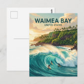 Waimea Bay Hawaï Briefkaart (Voorkant / Achterkant)