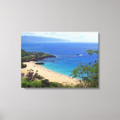 Waimea Bay, Oahu, Hawaii Canvas Afdruk (Voorkant)