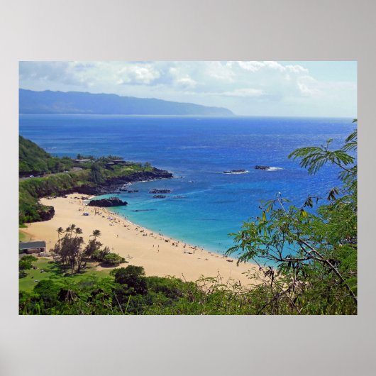 Waimea Bay, Oahu, Hawaii Poster (Voorkant)