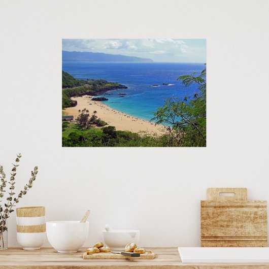 Waimea Bay, Oahu, Hawaii Poster (Keuken)