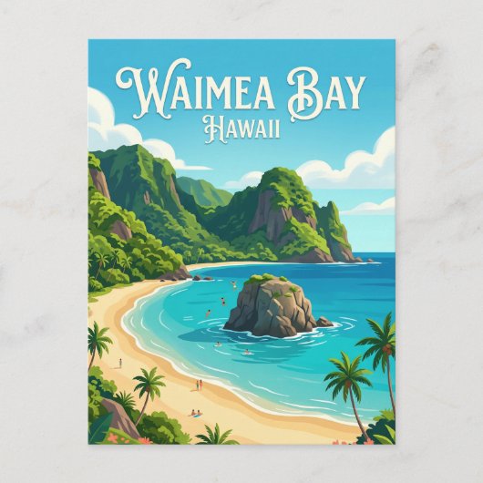 Waimea Bay VS Briefkaart (Voorkant)