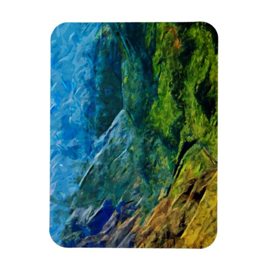 Waimea Canyon Abstracte impressionist Magneet (Verticaal)