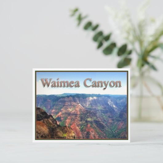 Waimea Canyon, Briefkaart (Staand voorkant)