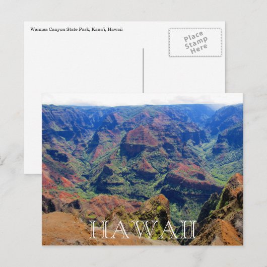 waimea canyon briefkaart (Voorkant / Achterkant)
