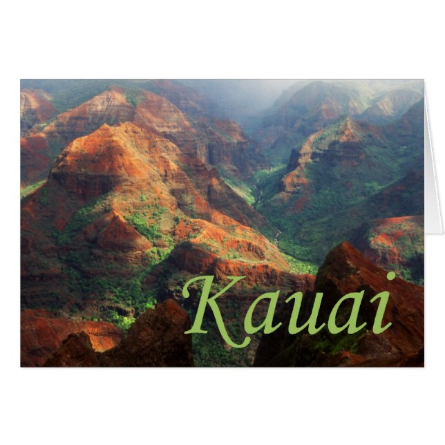 Waimea Canyon-kaart (Voorkant Horizontaal)
