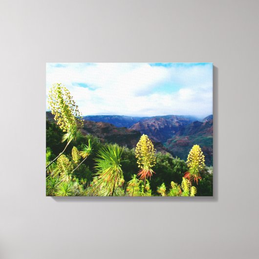 Waimea Canyon | Kauai, Hawaï Canvas Afdruk (Voorkant)