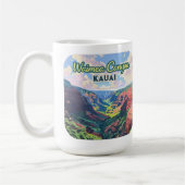 Waimea Canyon Kauai Hawaii Landschap Retro Koffiemok (Links)