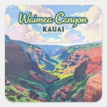 Waimea Canyon Kauai Hawaii Landschap Retro