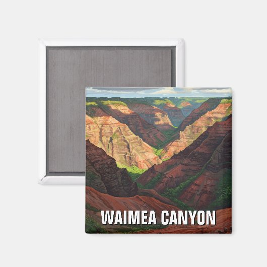 Waimea Canyon Kauai Hawaii Reizen Magneet (Voorkant / Achterkant)