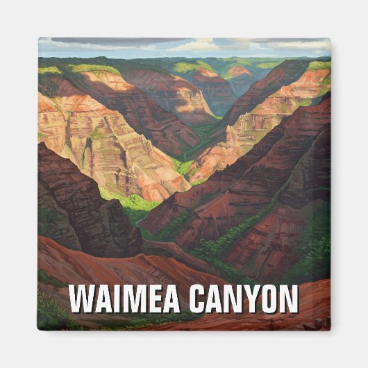 Waimea Canyon Kauai Hawaii Reizen Magneet (Voorkant)