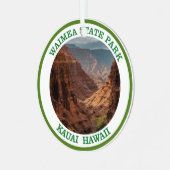 Waimea Canyon State Park, Hawaï Metalen Ornament (Voorkant links)