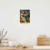 Waimea Canyon State Park Hawaii Aquarel Poster (Keuken)