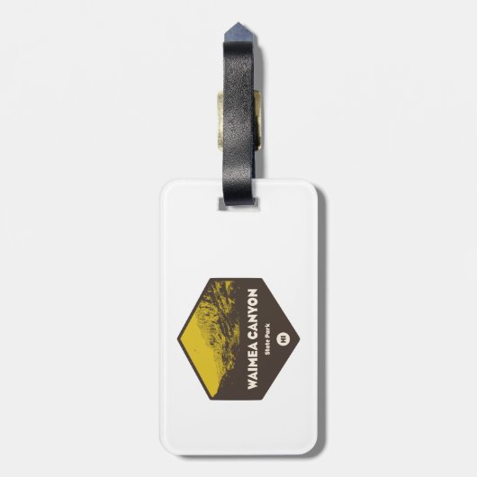 Waimea Canyon State Park Hawaii Bagagelabel (Achterkant verticaal)