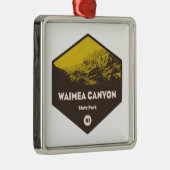 Waimea Canyon State Park Hawaii Metalen Ornament (Rechts)